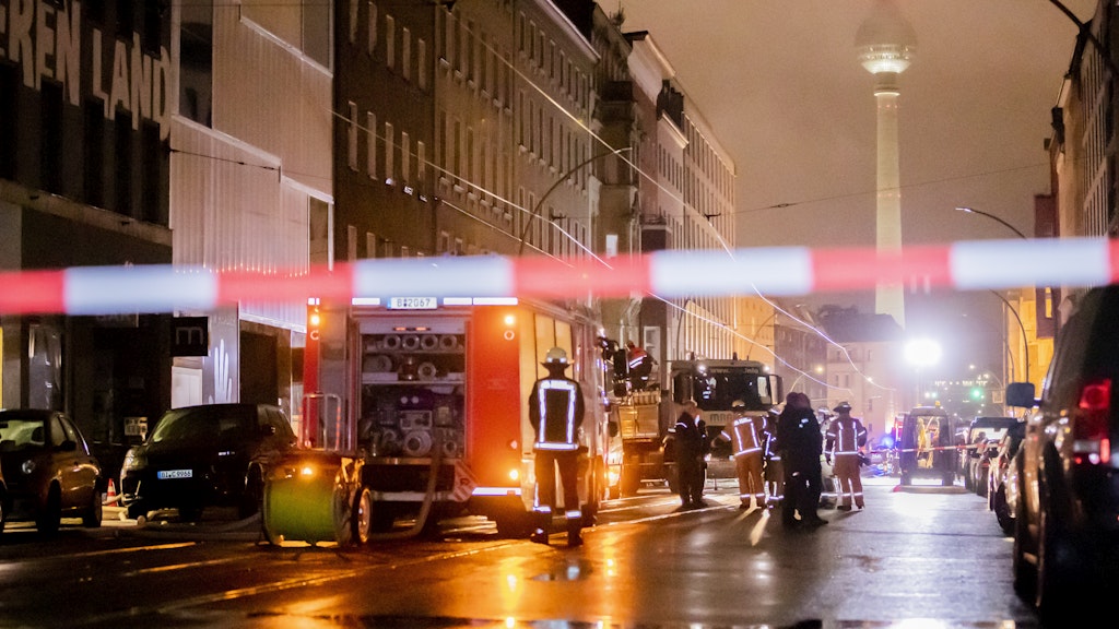 Die Brunnenstraße wurde gesperrt. 