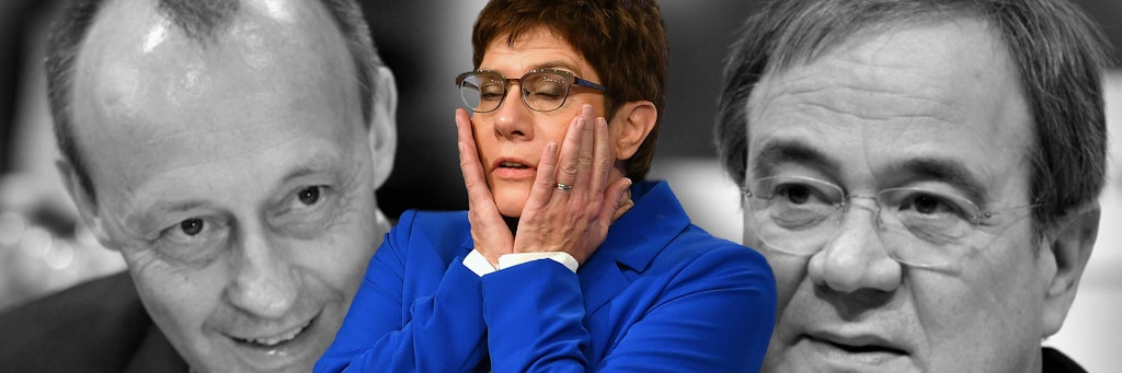 Friedrich Merz (l.) oder Armin Laschet - wer wird Nachfolger von CDU-Chefin Annegret Kramp-Karrenbauer?