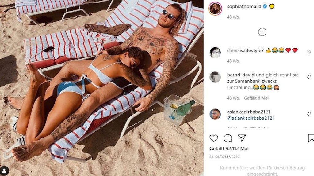 Ihre Liebe leben sie gerne öffentlich: Sophia Thomalla und Loris Karius. 