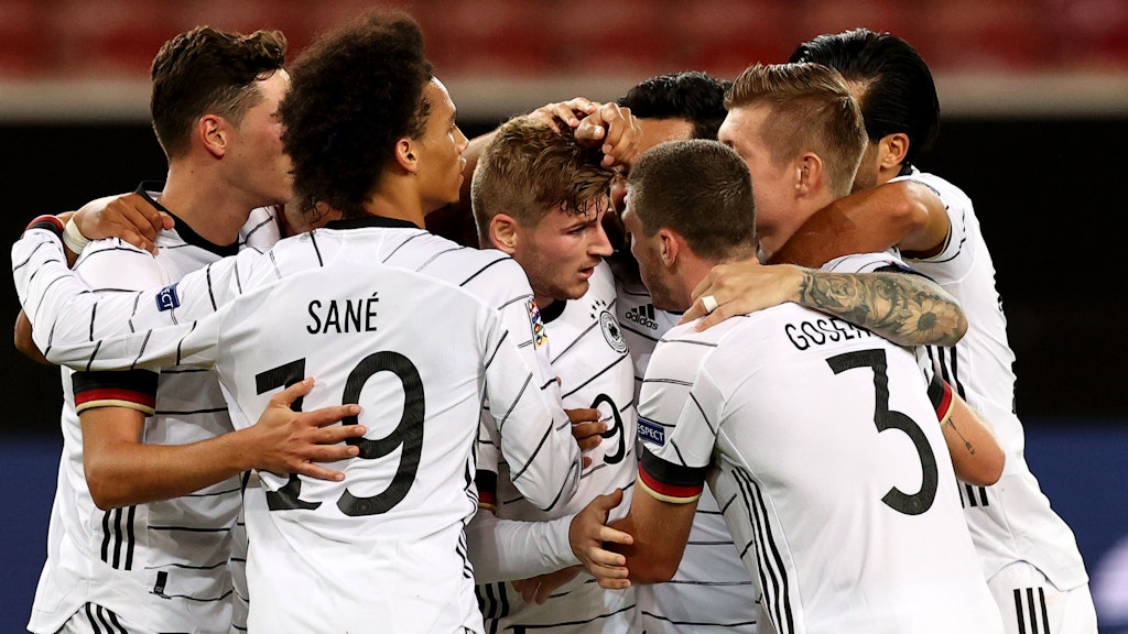Timo Werner jubelt nach seinem Treffer zum 1:0. Foto: 