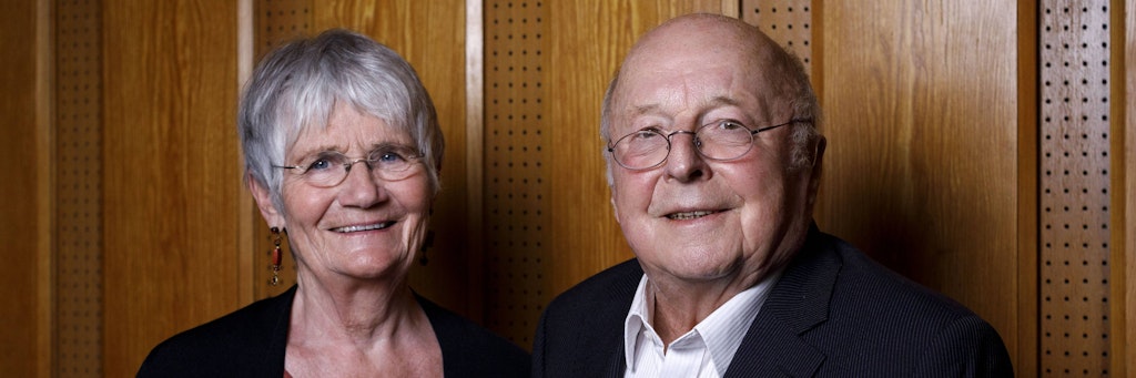 Marita Blüm mit ihrem verstorbenen Mann Norbert im April 2019.