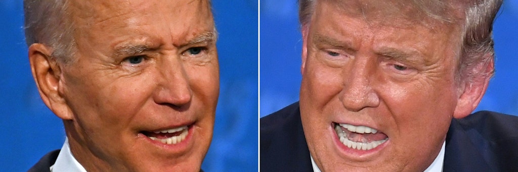 Streithammel: Joe Biden und Donald Trump.