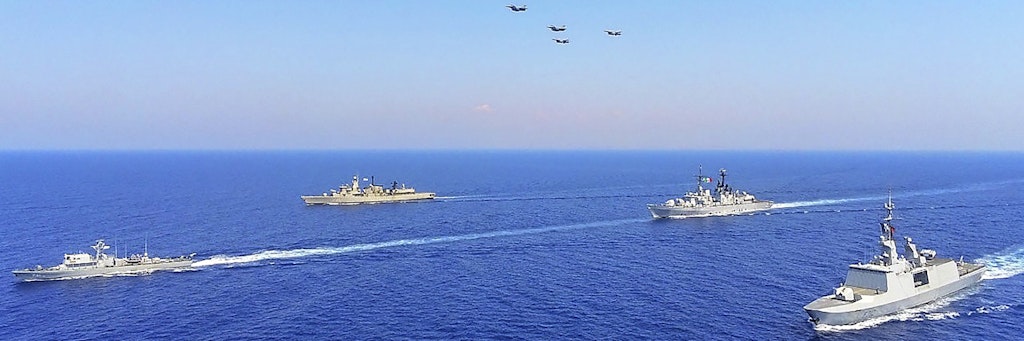 Ende August nahmen Kriegsschiffe aus Griechenland, Italien, Zypern und Frankreich an einer gemeinsamen Militärübung im östlichen Mittelmeer teil. 