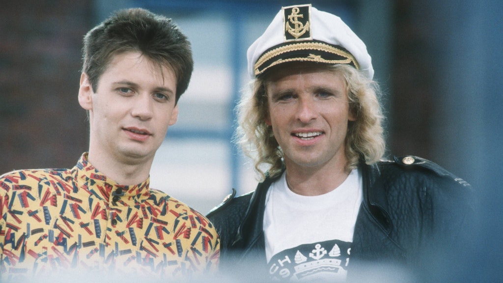 Günther Jauch und Thomas Gottschalk im Jahr 1989.