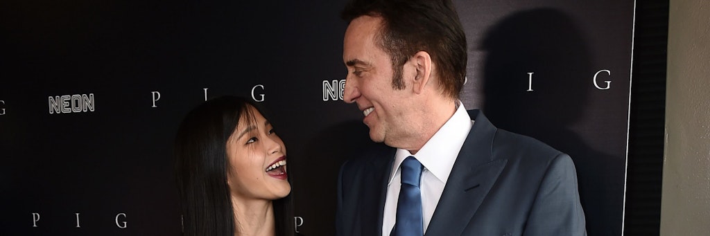 Riko Shibata und Nicolas Cage.