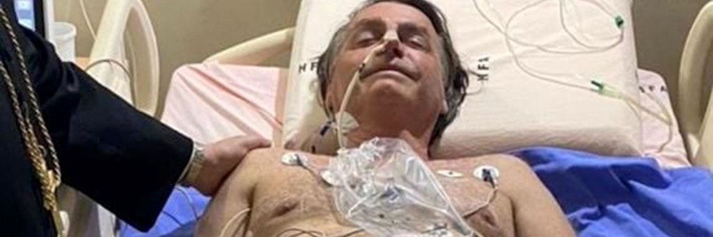 Brasiliens Präsident Jair Bolsonaro in der Klinik.