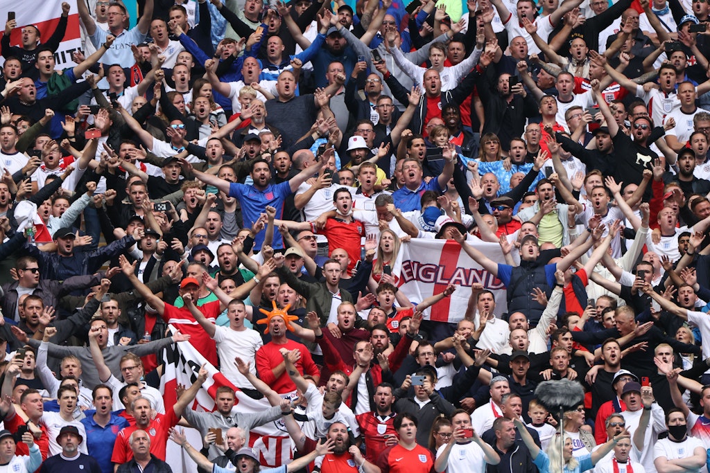 Bei der EM feierten Zehntausende ohne Maske im Wembleystadion. 