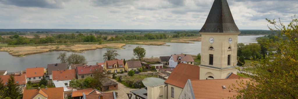 Die Stadt Lebus in Ostbrandenburg liegt direkt an der Oder.