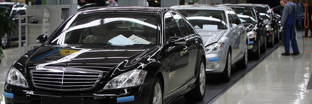 Produktion der Mercedes S-Klasse im Werk Sindelfingen.