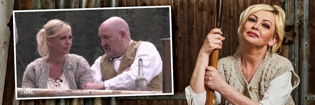 Vivian Schmitt gehört zu den Promis auf der Alm von Pro.Sieben. Links: Die Pornodarstellerin zusammen mit Udo-Lindenberg-Leibwächter Eddy Kante.