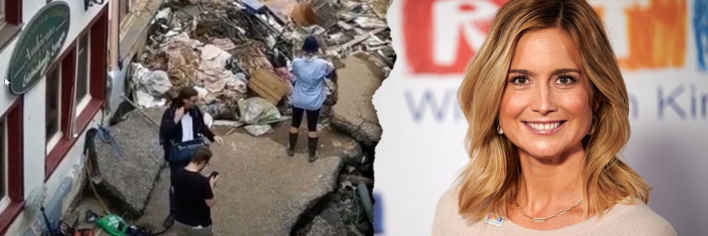 Star-Moderatorin Susanna Ohlen beschmierte sich im Flutgebiet mit Schlamm.