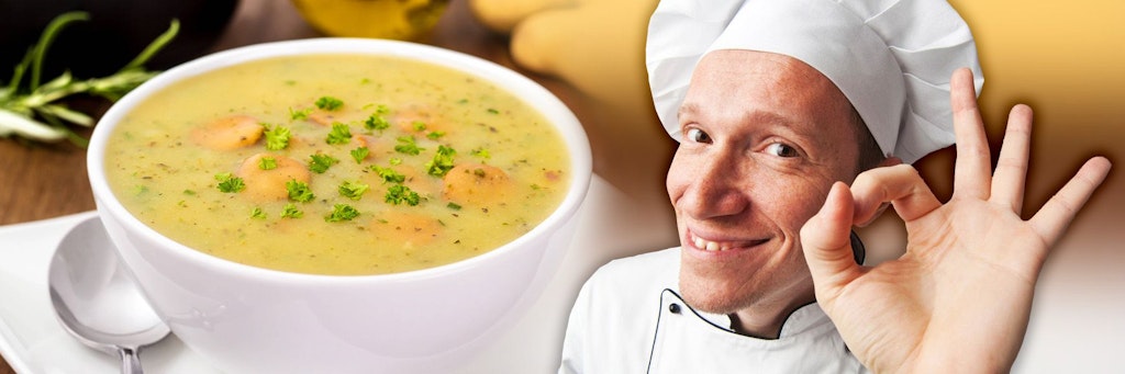 Deftige Kartoffelsuppe mit Würstchen schmeckt Kindern und Erwachsenen - und das Ost-Rezept ist so leicht zuzubereiten!
