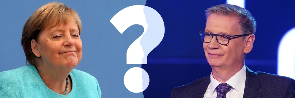 Wer in der kommenden Episode von Wer wird Millionär mit Günther Jauch die Augen schließt, hat das Gefühl, dass Bundeskanzlerin Angela Merkel auf dem Ratestuhl sitzt.