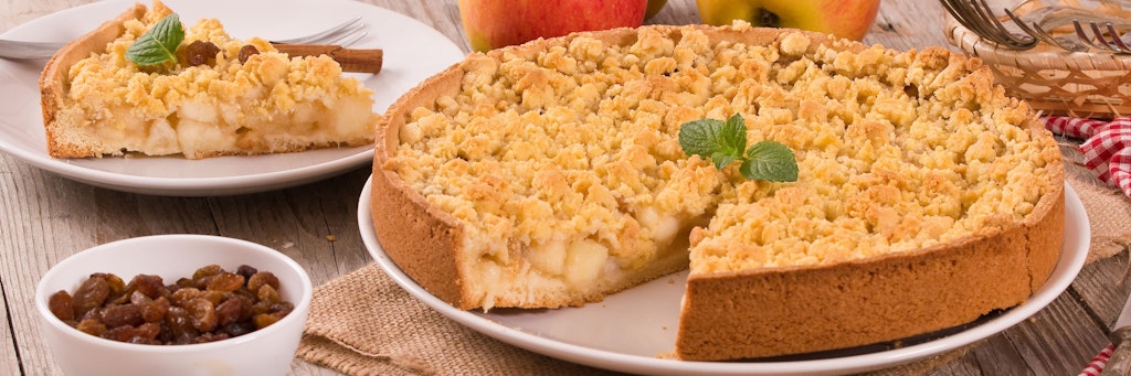 Der Apfelkuchen mit Streuseln schmeckt einfach himmlisch!