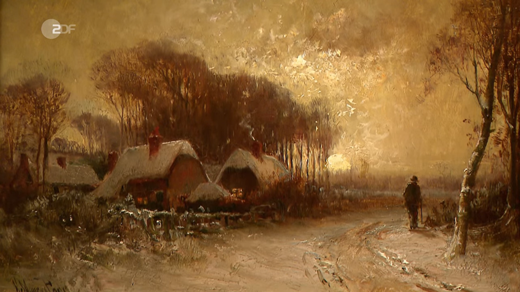 Das kleine Gemälde, das bei „Bares für Rares“ unter den Hammer kam, zeigt eine englische Winterlandschaft.
