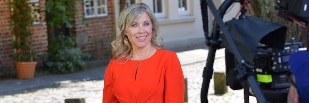 Lüneburg: Hauptdarstellerin Nicole Ernst als Katrin Zeese bei den Dreharbeiten zur ARD-Telenovela „Rote Rosen“. (Archivbild)