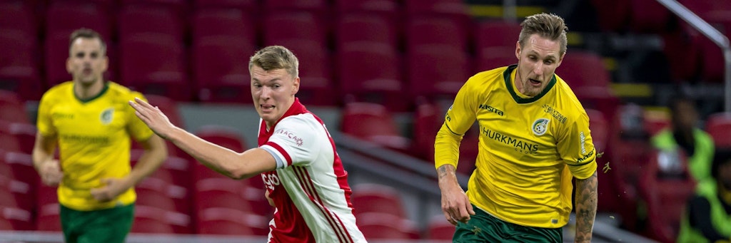 Sebastian Polter (r.) ist noch in Holland für Fortuna Sittard am Ball, könnte aber bald in der Bundesliga mit Bochum auf den 1. FC Union treffen.