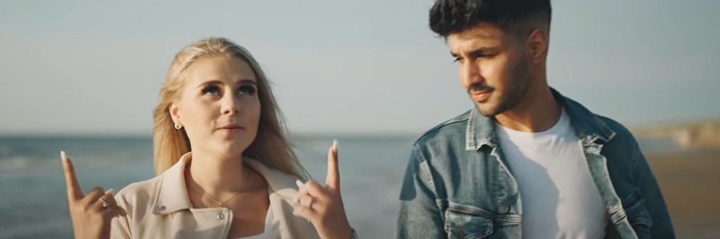 Estefanie Wollny und Sänger Vocis in ihrem Musikvideo.