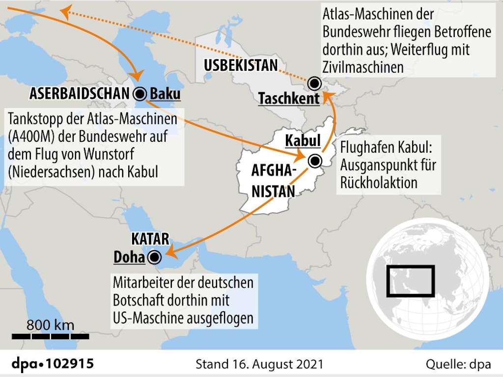 So sollte die Evakuierung aus Afghanistan mit den Atlas-Airbussen A 300 M ablaufen.