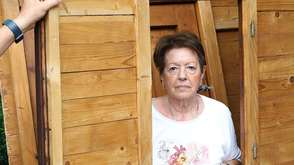 Die Überreste des Schuppens, den Ingrid Zeterberg nach sieben Jahren abreißen lassen musste.