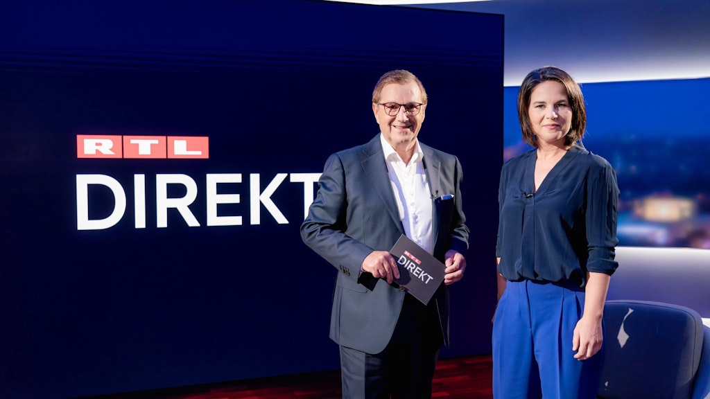 In Jan Hofers erster „RTL Direkt“-Sendung war die Grüne Kanzlerkandidatin Annalena Baerbock zu Gast.