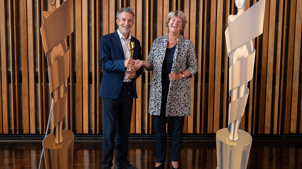 Berlin: Bekanntgabe der Nominierungen zum Deutschen Filmpreis. Ulrich Matthes, Schauspieler und Präsident der Deutschen Filmakademie, und Monika Grütters (CDU), Staatsministerin für Kultur und Medien, verkünden die Vorschläge.
