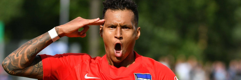 Davie Selke meldet sich nach seiner Gehirnerschütterung fit fürs Wolfsburg-Spiel und macht damit Hertha-Trainer Pal Dardai glücklich.