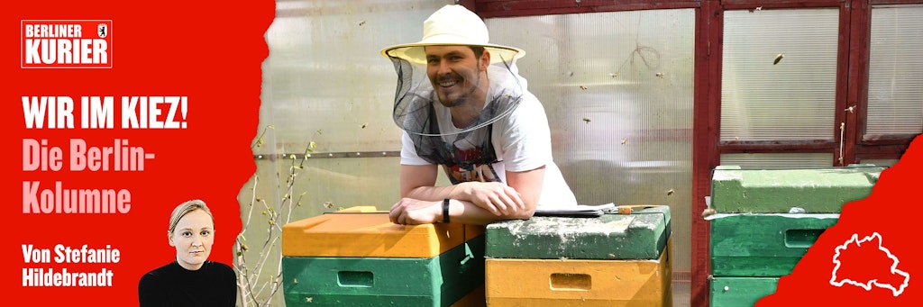 Imkern aus Leidenschaft. Im Mahlsdorfer Murmeltierweg hält Konstantin Kraider seine Bienen.