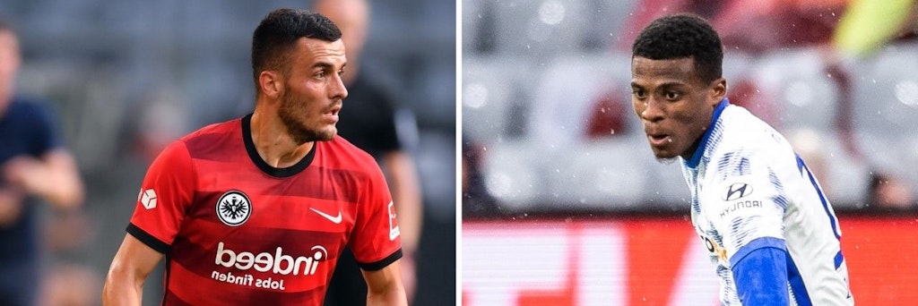 Geben sich Frankfurts Filip Kostic und Herthas Javairo Dilrosun am letzten Transfertag die Klinke in die Hand? 