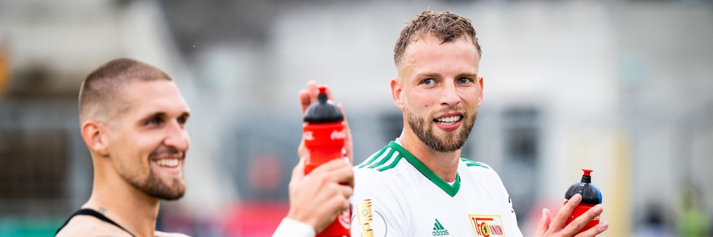 Robert Andrich (l.) ging Union leider verloren, Marvin Friedrich aber trägt weiter den Dress des 1. FC Union.