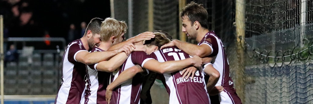Dynamo jubelt. Andor Bolyki hat den 3:2-Siegtreffer für den BFC Dynamo erzielt. 