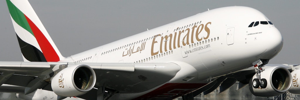 Airbus A380 der arabischen Airline Emirates.