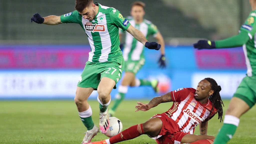 Ruben Semedo (r.) spielt seit 2019 für Olympiakos Piräus und hat einen Marktwert von acht Millionen Euro.
