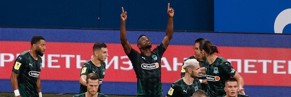 Macht sich und seine Krasnodar-Kollegen froh: Ex-Herthaner Jhon Cordoba spielt in Russland groß auf. 