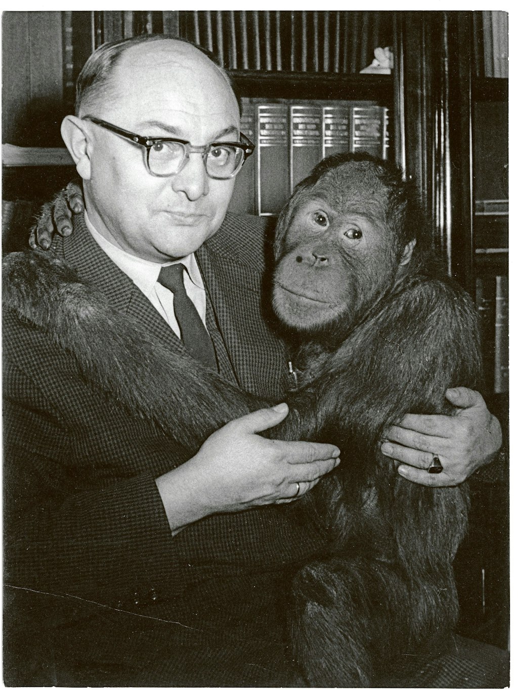  Heinrich Dathe mit Orang-Utan Jussup