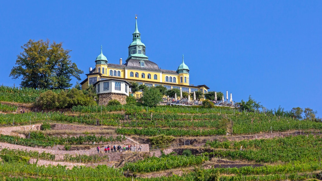 Hoch zum Spitzhaus über Radebeul führt eine Treppe, die es in sich hat. Regelmäßig trainieren hier die Läufer. Seit 2005 findet hier der Sächsische Mt. Everest Treppenmarathon statt. 