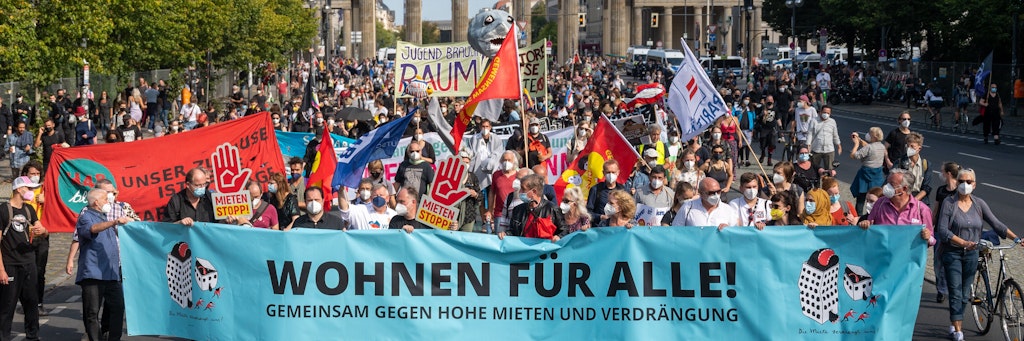 Demonstration gegen hohe Mieten in Berlin 