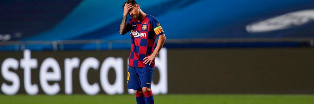 Nicht mehr bei Barca und doch in aller Munde: Lionel Messi beim 2:8 der Katalanen gegen die Bayern im August 2020.