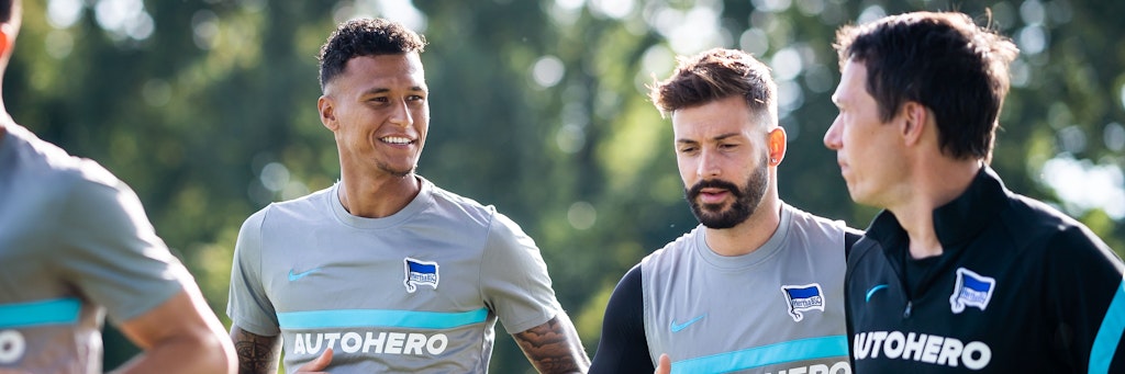 Zwei, die Hertha zuletzt vermisst hat, sind wieder da: Davie Selke und Marvin Plattenhardt nehmen wieder am Mannschaftstraining teil.