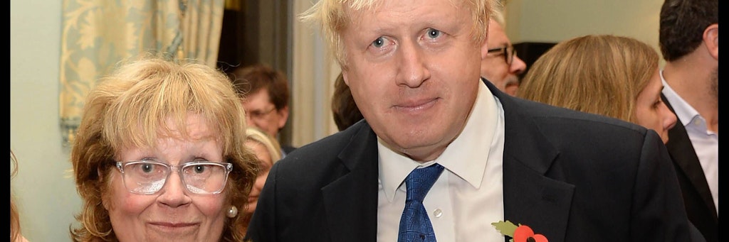 Boris Johnson 2014 mit seiner Mutter Charlotte