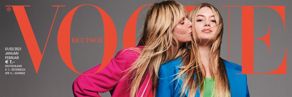 Heidi Klum und ihre Tochter Leni sind auf dem Cover der deutschen Vogue zu sehen.