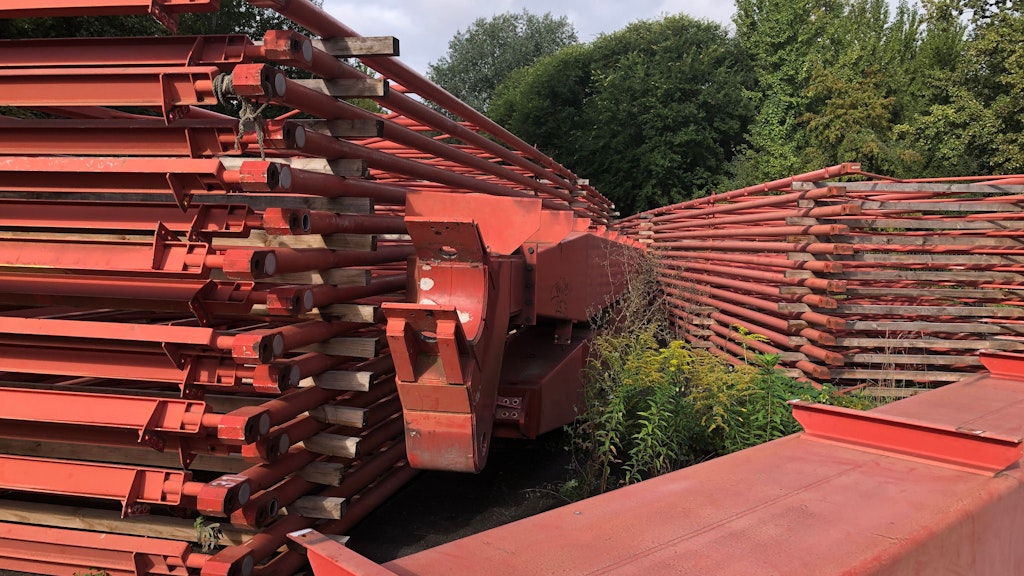 Im Westteil des Parks werden die Riesenrad-Teile gelagert.