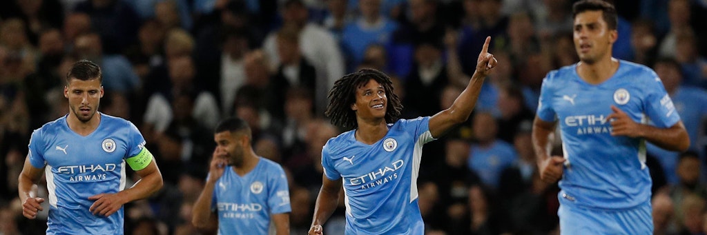City-Star Nathan Aké jubelt über sein Tor gegen RB Leipzig. Kurze Zeit später verstarb sein Vater. 