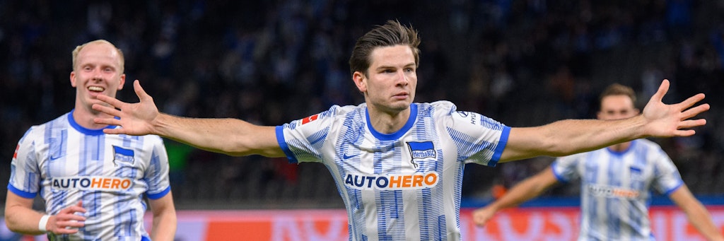 So sieht ein Matchwinner aus: Jurgen Ekkelkamp kam, sah und drehte für Hertha das Spiel gegen Greuther Fürth. 