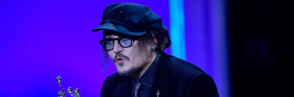US-Schauspieler Johnny Depp bei seinem ersten großen öffentlichen Auftritt während des 69. Filmfestivals von San Sebastian.