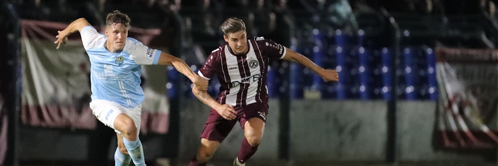 Nie aufgeben, bis zum Schluss: Dynamos Andor Bolyki (r.) ist selbst ein gutes Beispiel für die Monster-Metalität beim BFC.