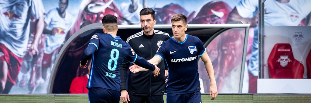 Comeback nach viereinhalb Monaten: Hertha-Stürmer Kris Piatek wurde in Leipzig eingewechselt. 