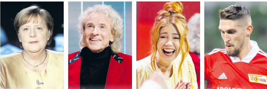 Frisch frisiert: Angela Merkel, Thomas Gottschalk, Palina Rojinski, Robert Andrich. 