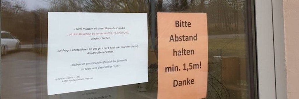 Geschlossen: Das Gesundheitsstudio Engels darf im Lockdown nicht mehr öffnen.
