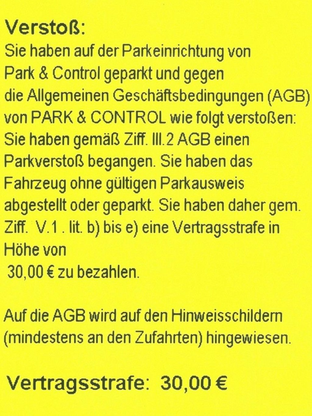 So einen Strafzettel finden Kunden von Supermärkten und Einkaufszentren jetzt immer öfter am Scheibenwischer.